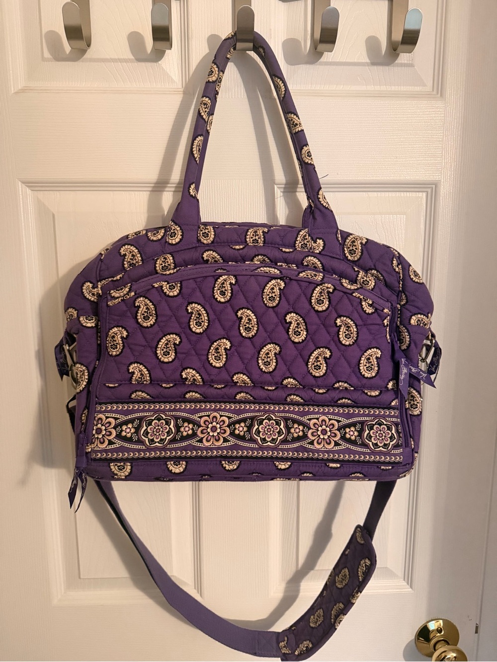 Vera Bradley Simply Violet Metropolitan Travel Bag NWOT Vintage Original